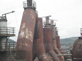 Blick zu den Hochöfen