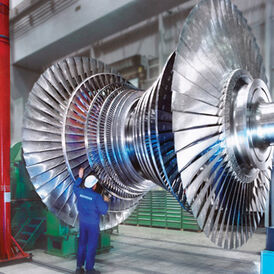 Dampfturbinenläufer Niederaußem, Foto: Siemens